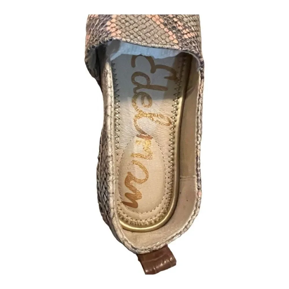 Sam Edelman Kesia Espadrille Flats Women's Snake Skin, Multi Size 6 NEW 40% off